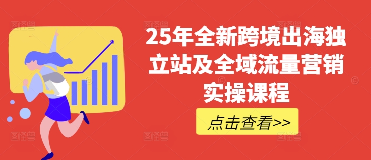 25年全新跨境出海独立站及全域流量营销实操课程，跨境电商独立站TIKTOK全域营销普货特货玩法大全-创学资源站