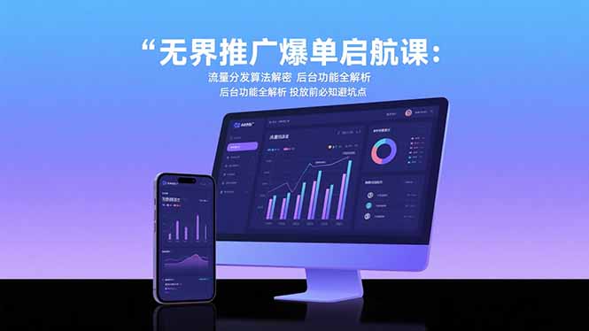 无界推广爆单启航课：流量分发算法解密 后台功能全解析 投放前必知避坑点-创学资源站