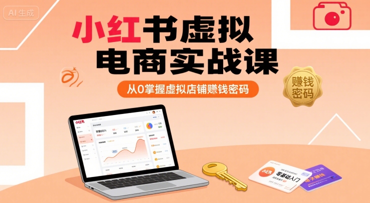 小红书虚拟电商实战课，从0掌握虚拟店铺賺钱密码(更新)-创学资源站