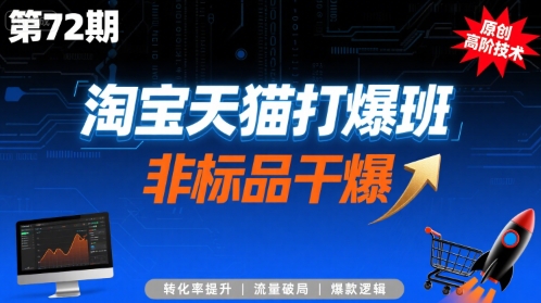 淘宝天猫打爆班原创高阶技术第72期，非标品干爆-创学资源站