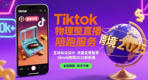 Tiktok物理整蛊直播陪跑服务-tiktok跨境2025-创学资源站