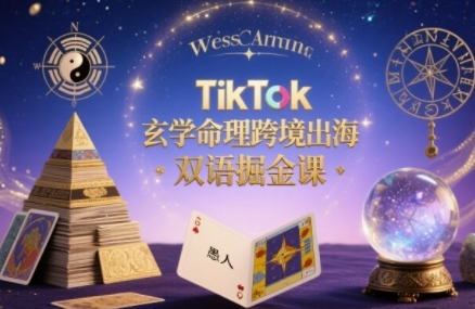 TikTok玄学命理跨境出海双语掘金课，手把手教你用命理知识精准直击海外用户痛点-创学资源站