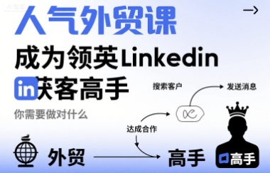 人气外贸课-成为领英Linkedin获客高手，你需要做对什么-创学资源站
