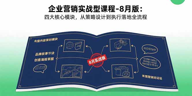 企业营销实战型课程-8月版：四大核心模块，从策略设计到执行落地全流程-创学资源站