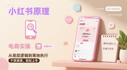 小红书原理以及详细实操流程，小红书电商教程-创学资源站