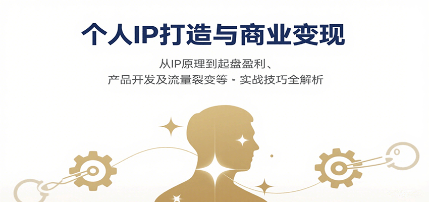 个人IP打造与商业变现，从IP原理到起盘盈利、产品开发及流量裂变等实战技巧全解析-创学资源站