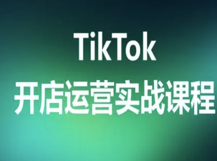 TikTok开店运营实战课程，TK跨境电商实操全流程-创学资源站