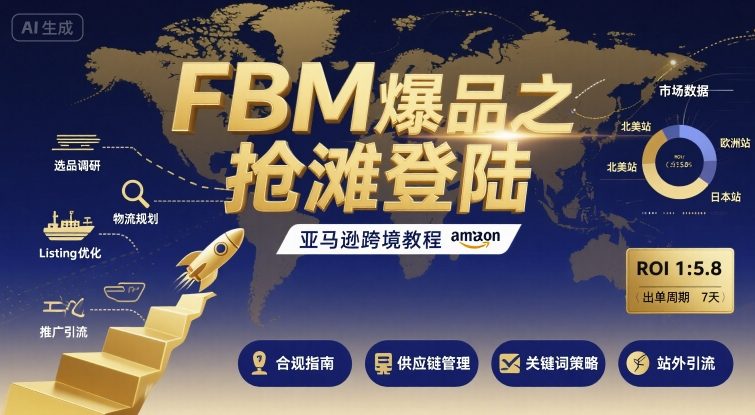 FBM爆品之抢滩登陆-亚马逊跨境教程-创学资源站