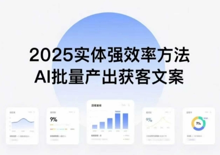 实体强效率方法：AI批量产出获客文案，2025年普通人拥抱AI，实现实体创收-创学资源站