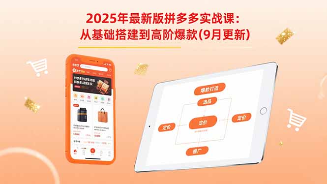 2025年最新版拼多多实战课：从基础搭建到高阶爆款(9月更新-创学资源站