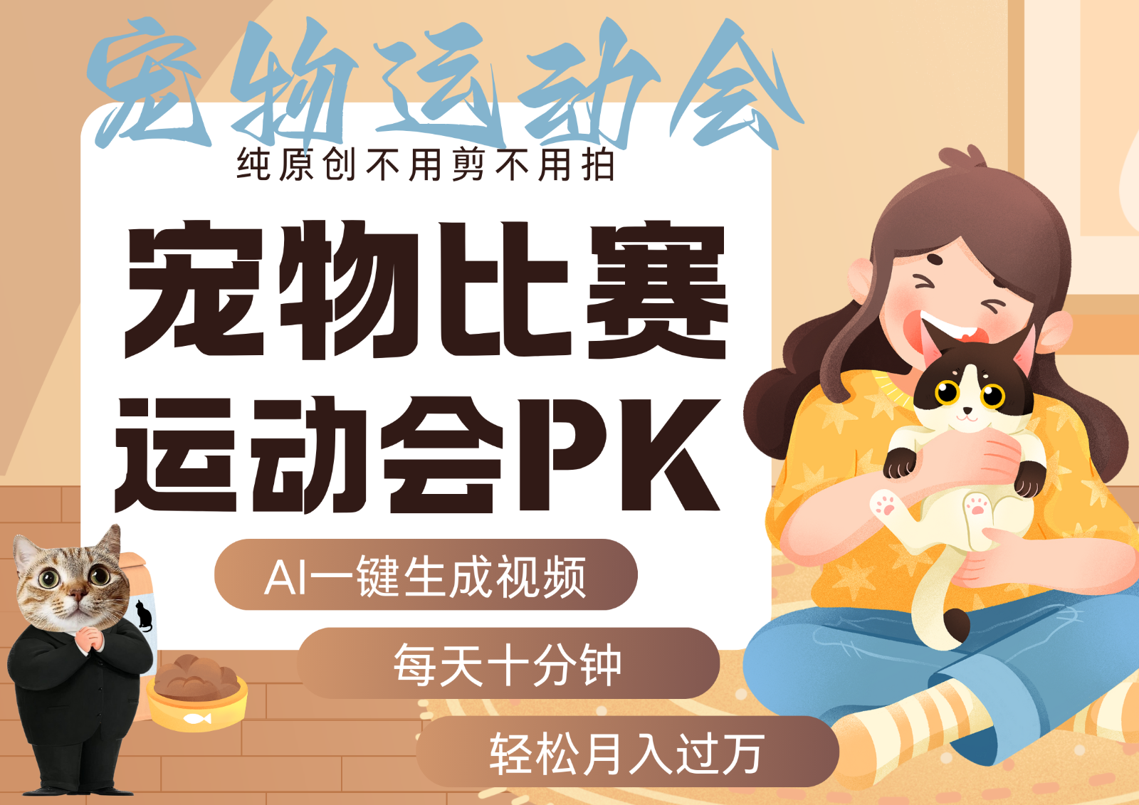 AI萌宠运动员跳水 射击 篮球 足球比赛 每天十分钟 附详细提示词文案库 代替做…-创学资源站