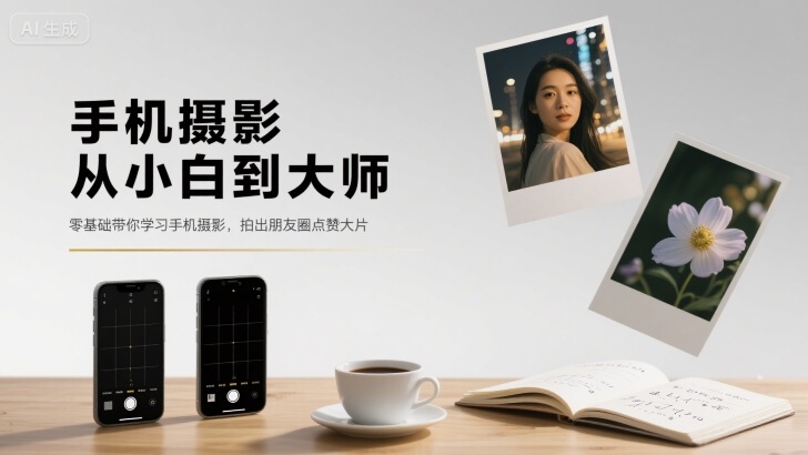 手机摄影从小白到大师，零基础带你学习手机摄影，拍出朋友圈点赞大片-创学资源站