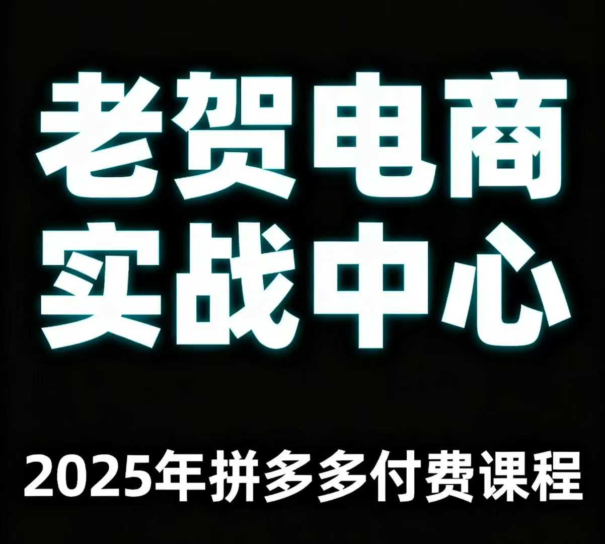 老贺电商2025年拼多多付费课程，用通俗易懂的方法告诉你多多怎么玩-创学资源站
