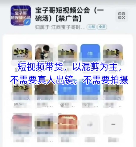 宝子哥头部团队短视频带货，以混剪为主，不需要真人出镜，不需要拍摄【更新9月】-创学资源站