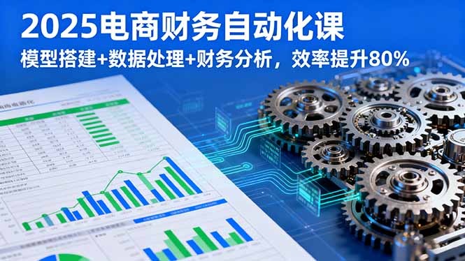 2025电商财务自动化课，模型搭建+数据处理+财务分析，效率提升80%-创学资源站