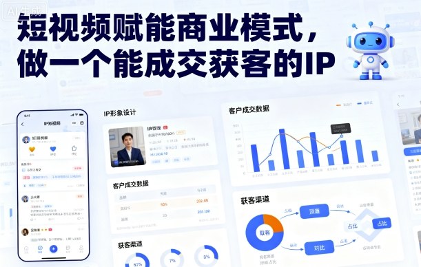 短视频赋能商业模式，做一个能成交获客的IP-创学资源站