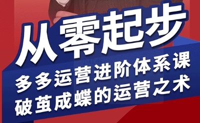 拼多多运营进阶系统课，从零起步，多多运营进阶体系课，破茧成蝶的运营之术(更新9月)-创学资源站