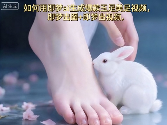 如何用即梦ai生成爆款玉足美足视频，即梦出图+即梦出视频，快速涨粉-创学资源站