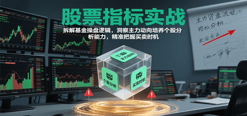 股票指标实战，基金操盘逻辑拆解，洞察主力动向培养个股分析能力把握买卖时机(更新)-创学资源站