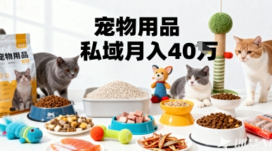 月变现40个！宠物用品私域运营的精准掘金之道玩法-创学资源站
