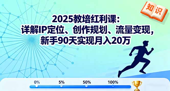 2025教培红利课：详解IP定位、创作规划、流量变现，新手90天实现月入20万-创学资源站