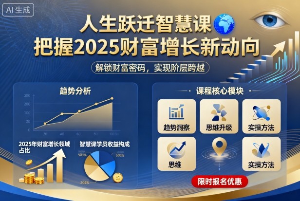 人生跃迁智慧课，把据2025财富增长新动向-创学资源站