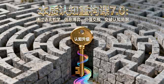 本质认知重构课7.0：通过语言哲学、信息博弈、价值交换，突破认知局限-创学资源站