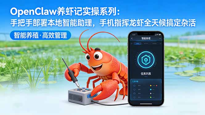 OpenClaw养虾记实操系列-更新：手把手部署本地智能助理，手机指挥龙虾全天候搞定杂活-创学资源站
