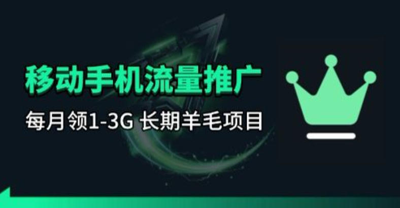 手机流量领取推广_每月一轮，刚需类的长期项目-创学资源站