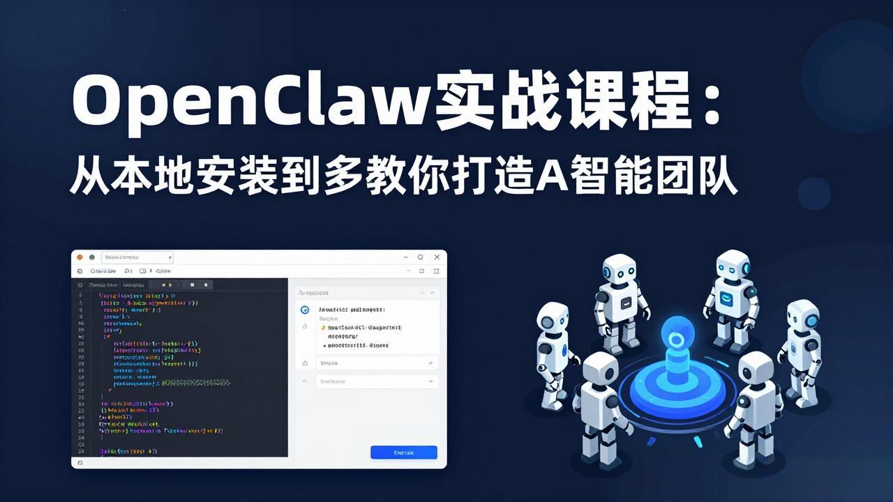 OpenClaw实战课程：从本地安装到多Agent协同，手把手教你打造AI智能团队-创学资源站