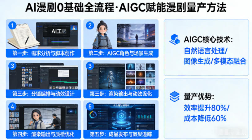 AI漫剧0基础全流程,快速掌握AIGC赋能的漫剧量产方法-创学资源站