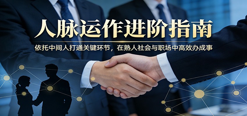 付费文章：人脉运作进阶指南，依托中间人打通关键环节，在熟人社会与职场中高效办成事-创学资源站