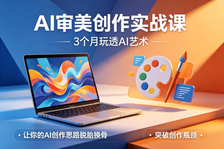 AI审美创作实战课，3个月玩透AI艺术，让你的AI创作思路脱胎换骨，突破创作瓶颈-创学资源站