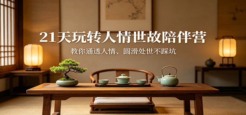 21天玩转人情世故陪伴营：教你通透人情、圆滑处世不踩坑-创学资源站