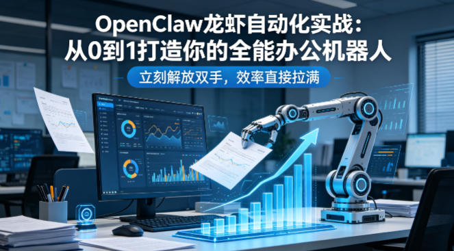OpenClaw龙虾自动化实战：从0到1打造你的全能办公机器人，立刻解放双手，效率直接拉满-创学资源站