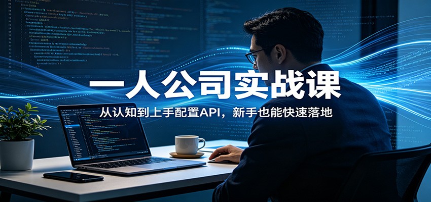 一人公司实战课：从认知到上手配置API，新手也能快速落地-创学资源站