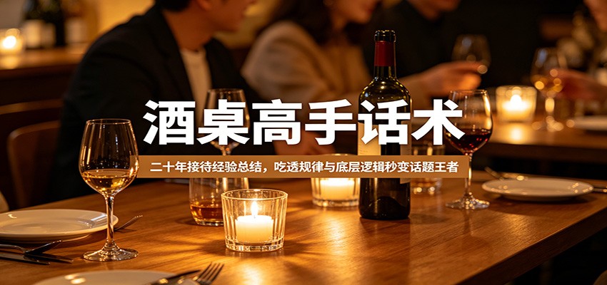 酒桌高手话术：二十年接待经验总结，吃透规律与底层逻辑秒变话题王者-创学资源站