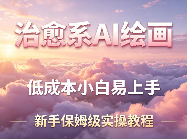 治愈系AI绘画提示词项目，低成本小白易上手，每天10分钟，新手保姆级实操教程-创学资源站