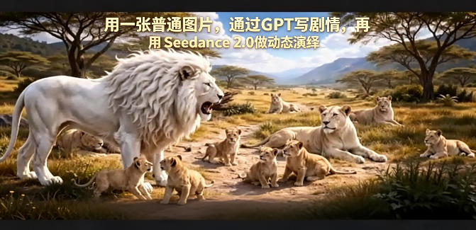 用一张普通图片，通过GPT写剧情，再用Seedance 2.0做动态演绎，居然能生成迪士尼风格搞笑动画-创学资源站