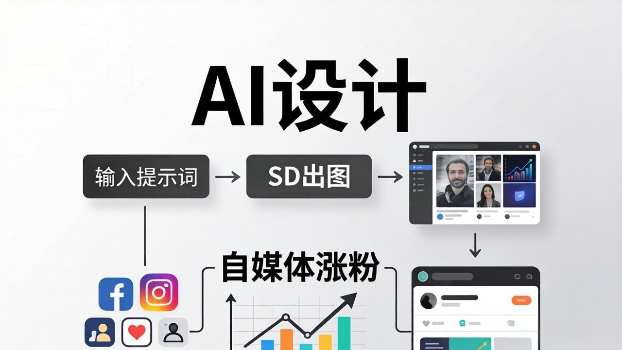 人人都是AI设计师：SD出图+自媒体涨粉一站教学，告别图文素材焦虑，AI设计让你轻松避开内卷-创学资源站
