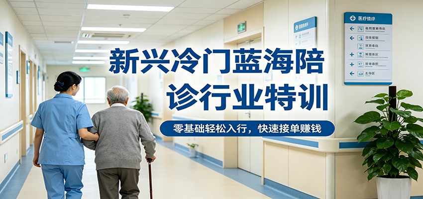 新兴冷门蓝海陪诊行业特训，零基础轻松入行，快速接单赚钱-创学资源站