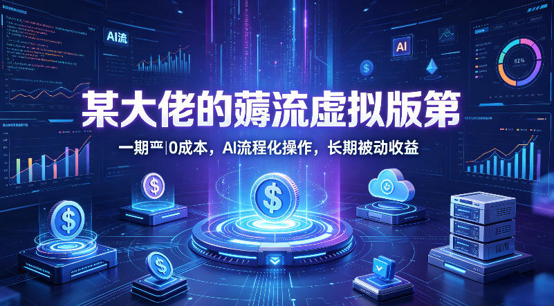 某大佬的薅流虚拟版第一期丨0成本，AI流程化操作，长期被动收益-创学资源站