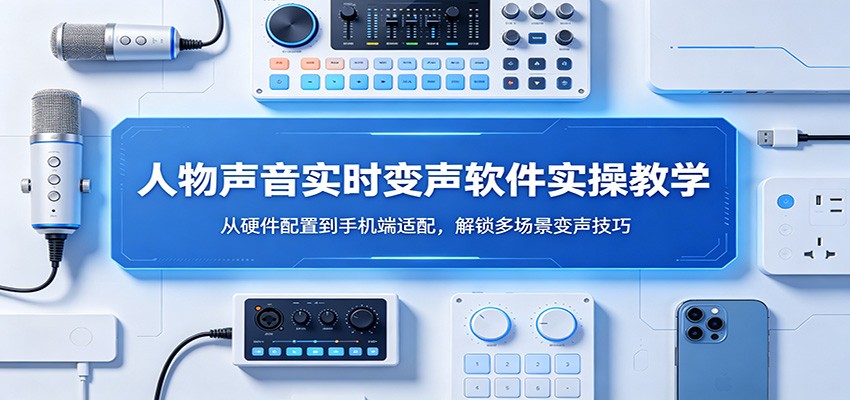 人物声音实时变声软件实操教学：从硬件配置到手机端适配，解锁多场景变声技巧-创学资源站