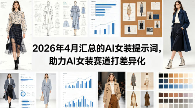 2026年4月汇总的AI女装提示词，助力AI女装赛道打差异化-创学资源站