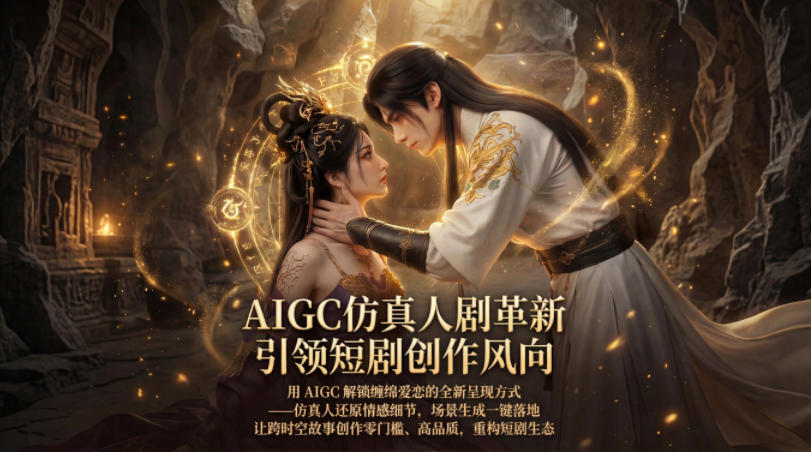 AIGC仿真人《合欢宗》短剧教学，用AIGC解锁缠绵爱恋的全新呈现方式，让跨时空故事创作零门槛、高品质，重构短剧生态-创学资源站