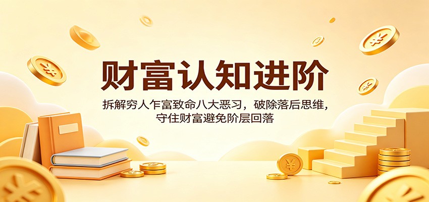 财富认知进阶：拆解穷人乍富致命八大恶习，破除落后思维，守住财富避免阶层回落-创学资源站