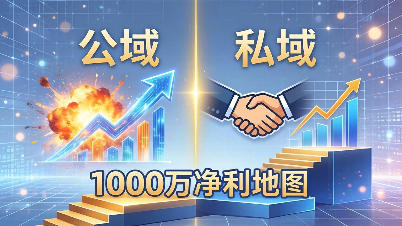 公域玩命出爆款，私域悄悄做成交：这套AI内训课，2026给你打通1000万净利的地图-创学资源站