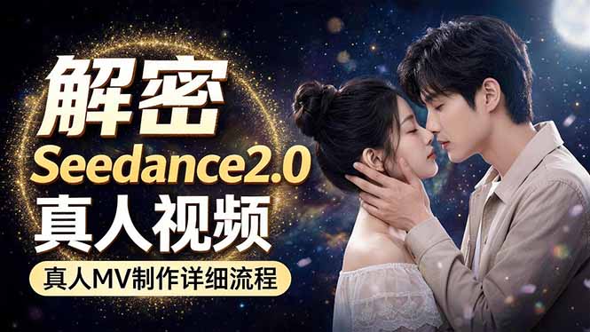 Seedance 2.0电影级真人 MV全流程拆解：提示词、运镜、粒子特效，手把手实操-创学资源站