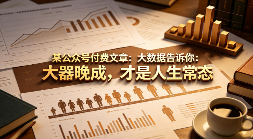 某公众号付费文章：大数据告诉你：大器晚成，才是人生常态-创学资源站