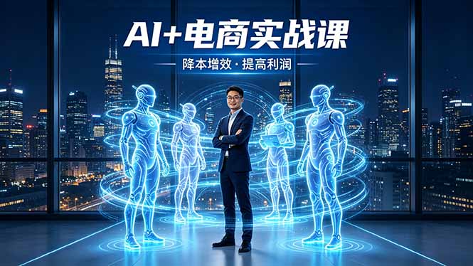 AI+电商实战课，1人+N个AI 智能体，把SOP变AI员工，实现降本增效提高利润-创学资源站